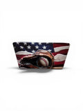 Baseball in Glove with Flag (Textured Necklace Loop Style) - Mini Max