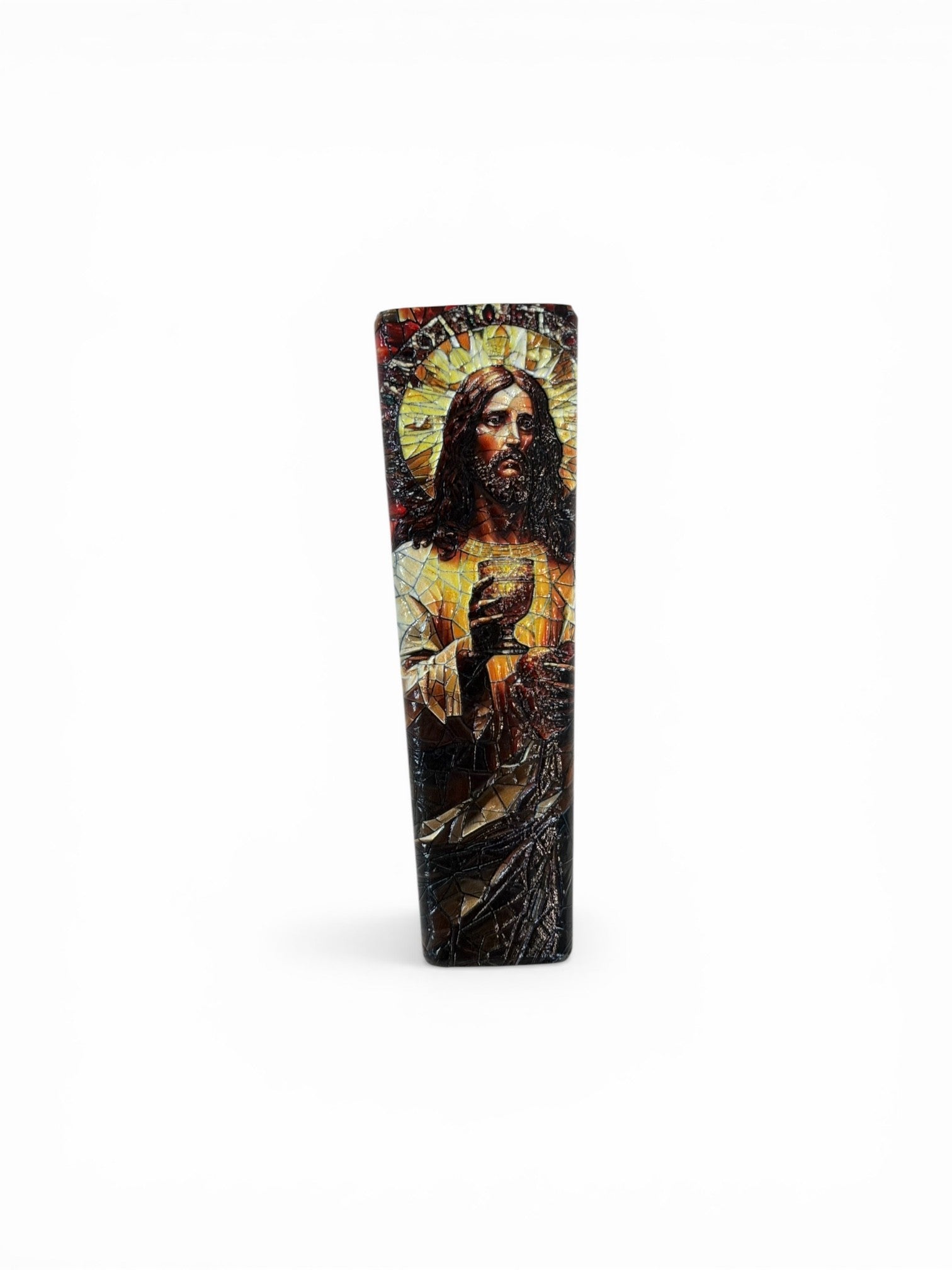 Stained Glass Jesus (Textured) Necklace Loop - Shorty