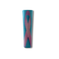 Pink Cancer Ribbon blue background (No Texture Necklace Loop Style) - Shorty