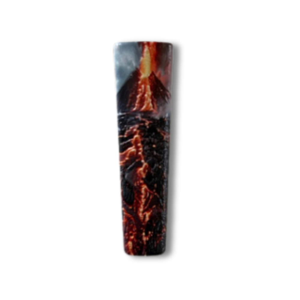 Volcano and lava (Textured Necklace Loop) - Shorty
